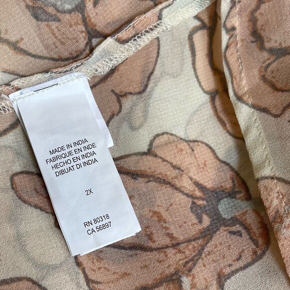 NWT Lucky Brand Floral Long Sleeve Cold Shoulder Date Night Dress PLUS Size 2X - Picture 14 of 16